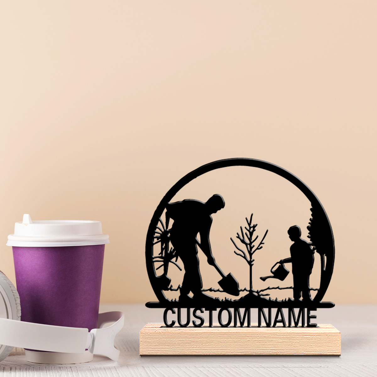 Vintage Collector - 1pc Beauty Gepersonaliseerde Aangepaste Boomplanten Houten