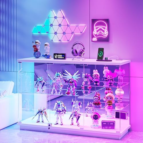 Collectible & Vintage Dolls For Christmas - RGB glazen vitrinekast met slot voor