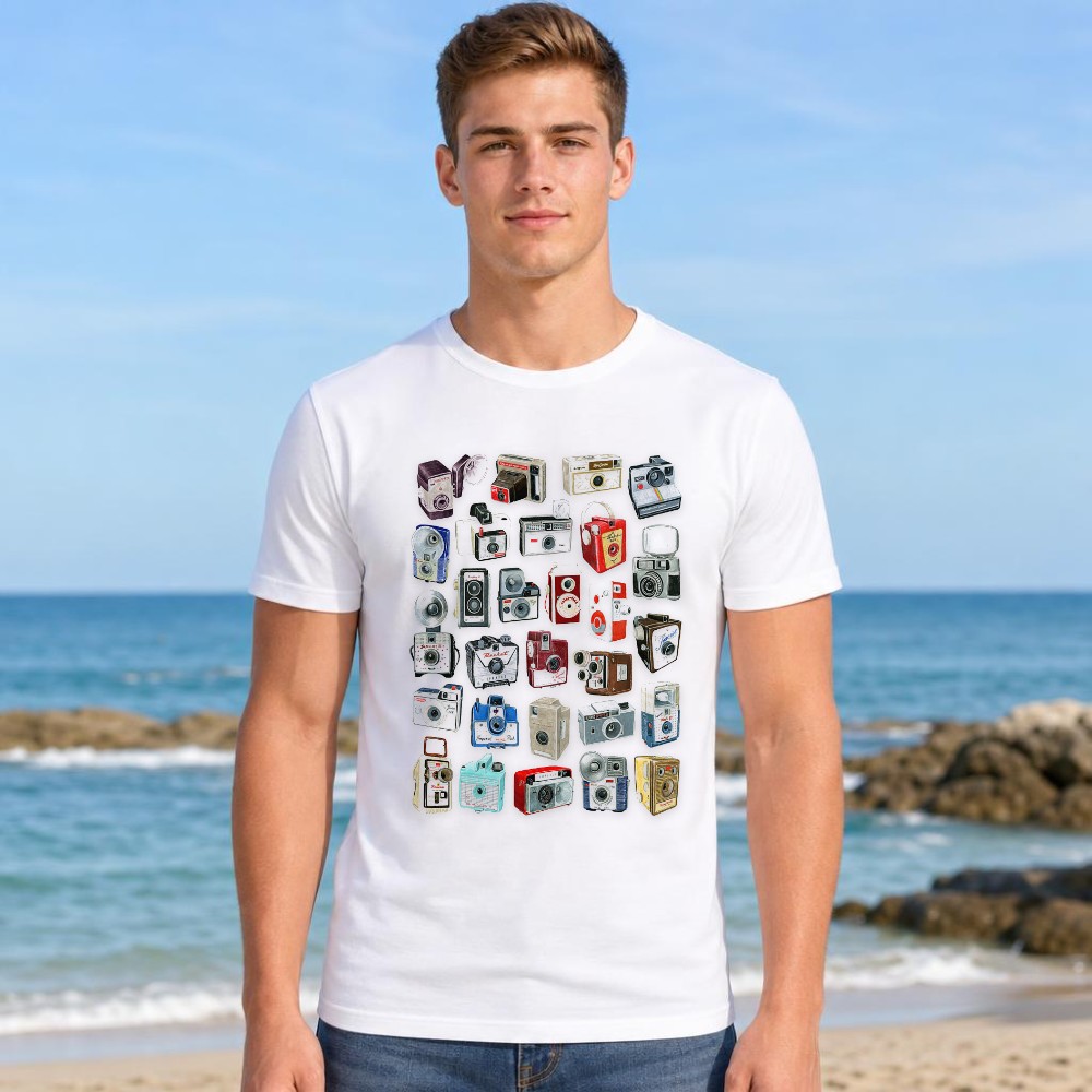 Collectible Vintage Cameras - Grafisch T-shirt Heren Vintage Camera Collectie