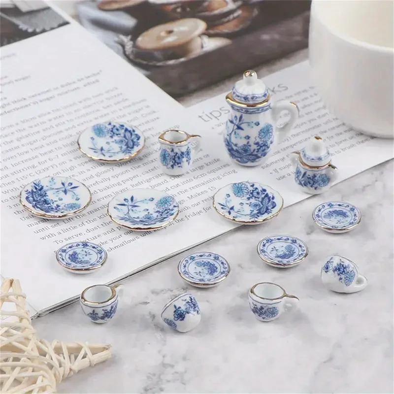 Vintage Collectible Items - 15 stks/set Vintage Miniatuur Wit Porselein