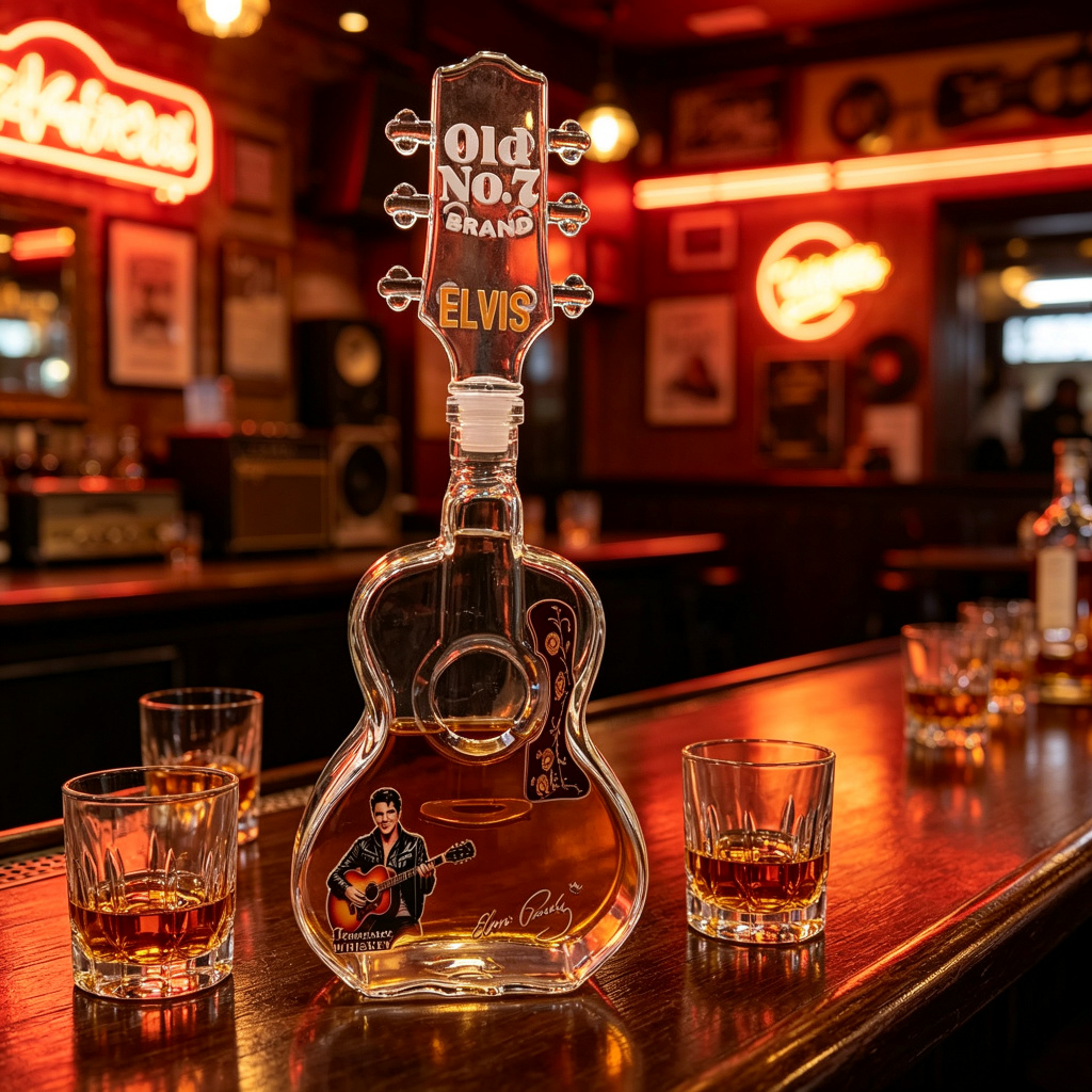 Elvis Presley gitaarvormige gl - Vintage Collectible Bottles recensie en prijs